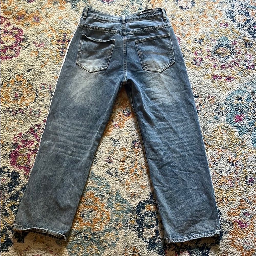 Balenciaga x Adidas Men's Jeans with White Side Stripes - Picture 3 of 4